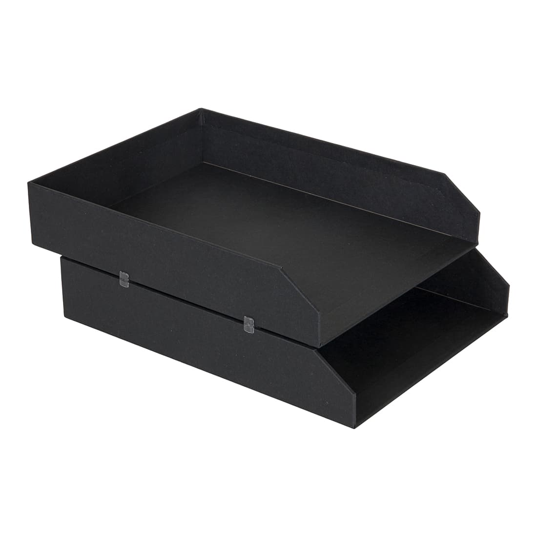 Irattálca újrahasznosított kartonból HAKAN 2 db, 6x23x31cm, fekete