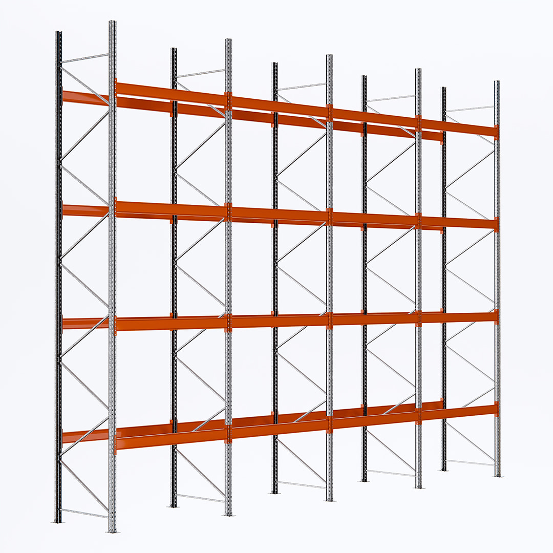 Raklapos állvány600x270x110-4 police|4 modulok