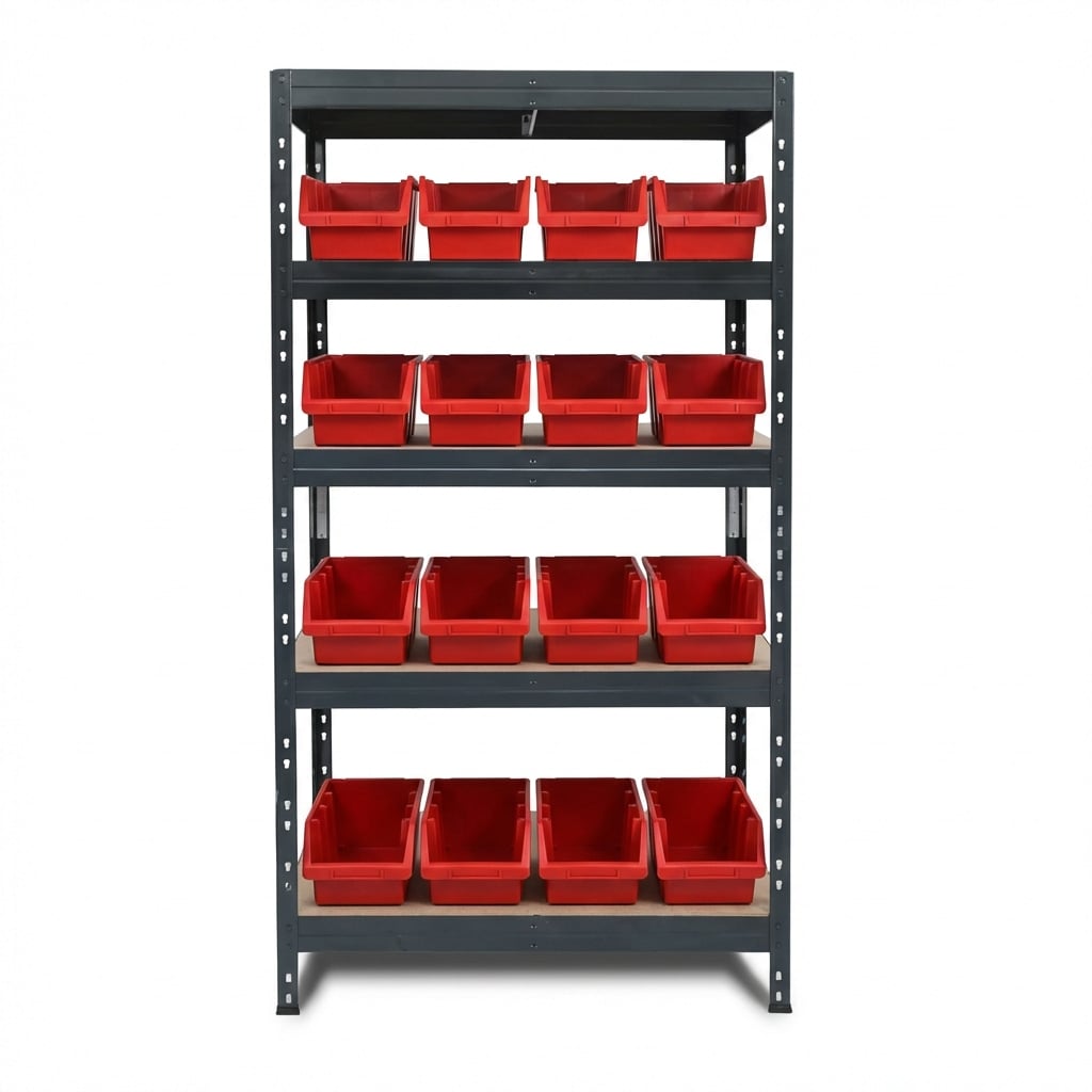 Tárolódoboz állvány nyitott ErgoBox 4 dobozzal RIVET