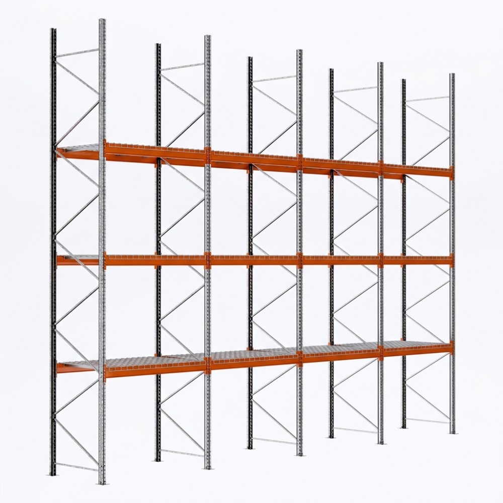Palettenregale - Grundregal - 500 - 270 - 110 - 3 - 1000 - 4 - Wire mesh