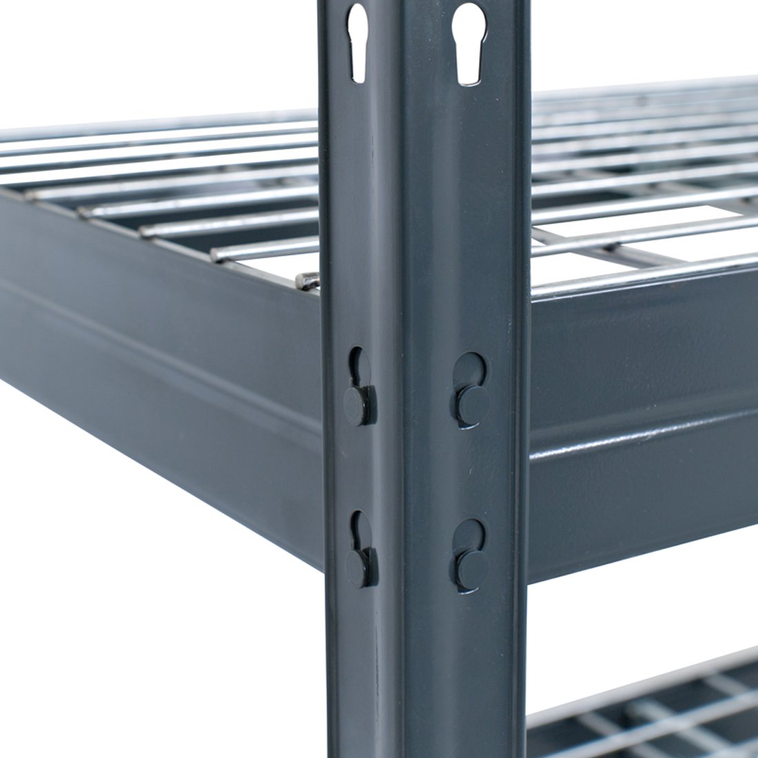 Fém polcok RIVET PRO 252x120x45 acélrács 5 szint antracitszürke