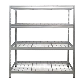 Nagy teherbírású polc acélrácsos polclapokkal RIVET 180X150X60cm 