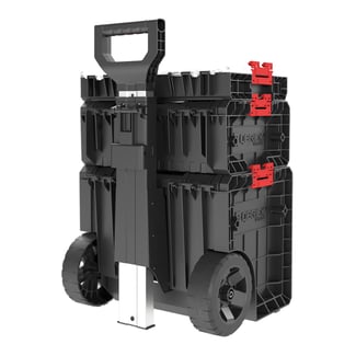 Qbrick System PRO mobil szerszámos láda szett: platform kocsi, szerszámos láda és szortírozó doboz - Hover
