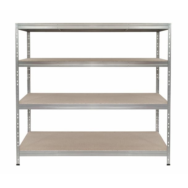 Nagy teherbírású polc RIVET 180X180x60cm 4db HDF polclappal, horganyzott