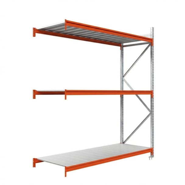 Nagy fesztávú polc fém polclapokkal kiegészítő modul LONGSPAN 250x150x100-3-Metal