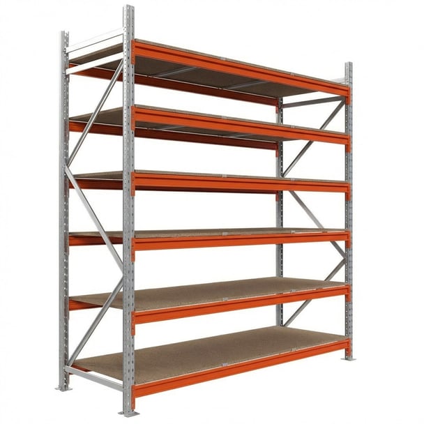 Nagy fesztávú polc HDF polclapokkal LONGSPAN 200x240x80-6-DTD