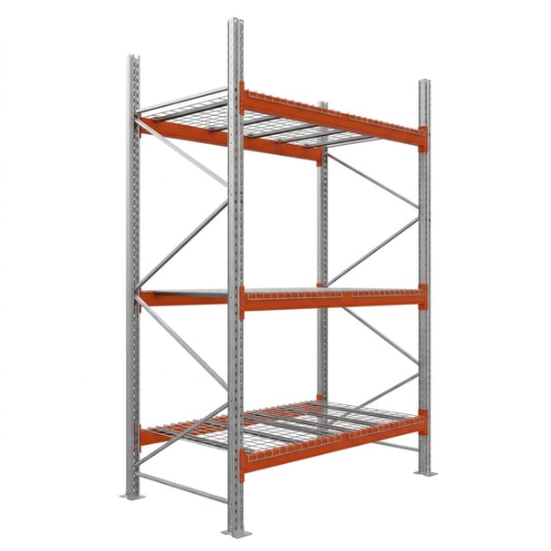 Palettenregale - Grundregal - 500 - 185 - 110 - 3 - 1000 - 1 - Wire mesh