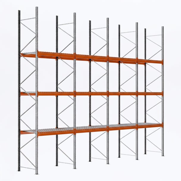 Palettenregale - Grundregal - 500 - 270 - 110 - 3 - 1000 - 4 - Wire mesh