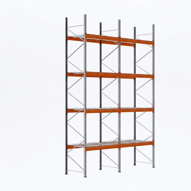 Palettenregale - Grundregal - 600 - 270 - 110 - 4 - 1000 - 2 - Wire mesh