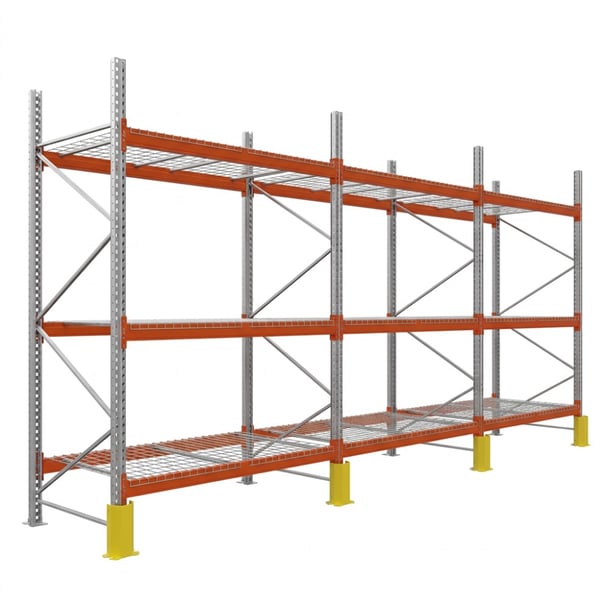 Palettenregale - Grundregal - 600 - 185 - 110 - 3 - 500 - 3 - wire mesh - protector