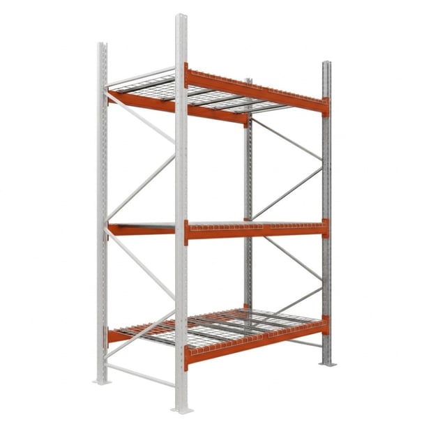 Palettenregale - Anbauregal - 400 - 185 - 110 - 3 - 1000 - 1 - Wire mesh