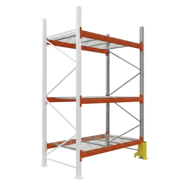 Palettenregale - Anbauregal - 400 - 185 - 110 - 3 - 500 - 1 - wire mesh - protector