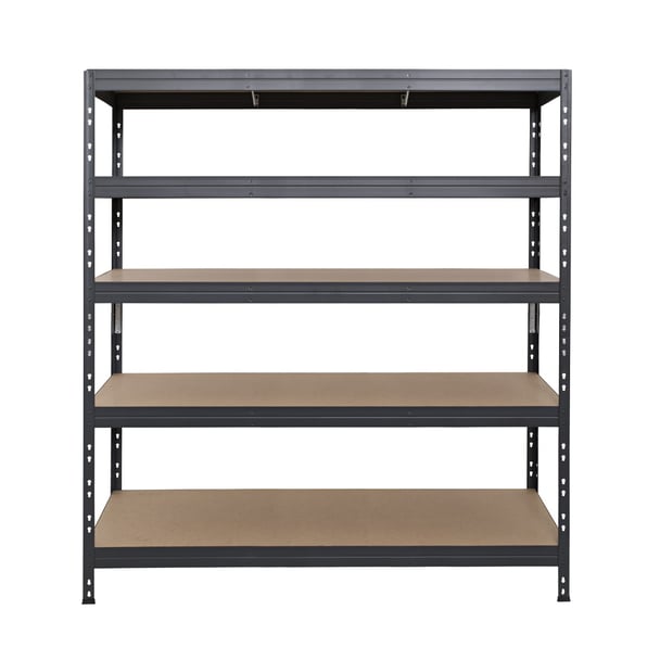 Fém polcok RIVET PRO 252x150x45 DTD forgácslap 5 szint antracitszürke