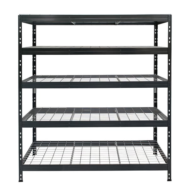 Fém polcok RIVET PRO 252x180x60 acélrács 7 szint antracitszürke