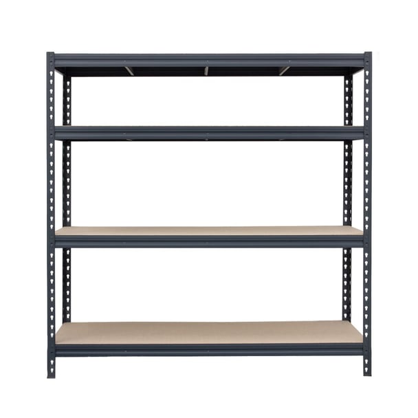 Fém polcok BULLRACK RIVET PRO 200x150x45 DTD forgácslap 4 szint antracitszürke