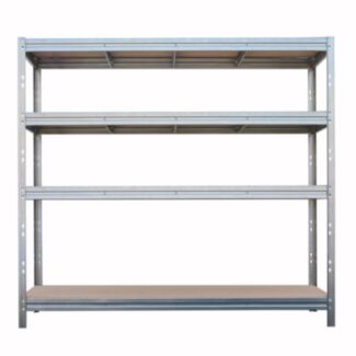 Nagy teherbírású polc BULLRACK RIVET 200x210x60cm 4db DTD polclappal, 600kg/polclap, horganyzott